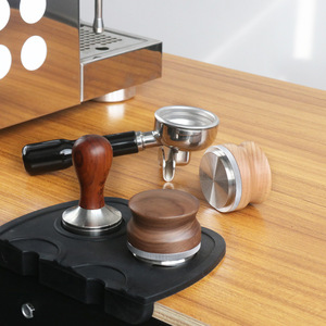 Tamper à café, accessoires pour machine à café, ustensiles, marteau à poudre, bois massif, acier inoxydable, presse à poudre, marteau à poudre - Product Image 3