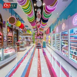 Escaparate de chocolate Diseño de mostrador de tienda de dulces Estante de exhibición de dulces giratorio Estantes de exhibición Tienda de dulces Muebles - Product Image 5