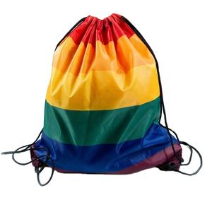 <b>Drawstring</b> <b>Backpack</b> Cloth Gym Waterproof Sublimation rainbow Swim Sports Shoulder Gift Bag Small <b>Drawstring</b> Bag Nylon Custom - Product Image 1