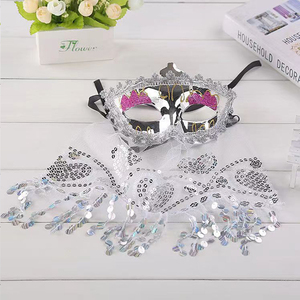 Voile de danse du ventre <span class=keywords><strong>pour</strong></span> adulte, demi-masque de performance, couvre-visage <span class=keywords><strong>pour</strong></span> enfant, idéal <span class=keywords><strong>pour</strong></span> les vidéos de célébrités d'Internet - Product Image 3