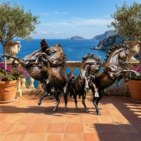 Figurine de cheval en bronze 3D artisanale, taille personnalisable, patine gravée, socle poli, mascotte de la Fête Nationale