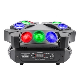 9 pièces * 120W RGBW LED DMX512 Projecteur mobile Spider pour parc à thème, événement, <span class=keywords><strong>mariage</strong></span>, <span class=keywords><strong>DJ</strong></span>, club - Product Image 1