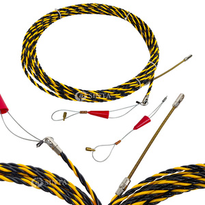 Varillas de tracción de <span class=keywords><strong>cable</strong></span> eléctrico de 20m y 30m, hilo trenzado de tres hebras de dos colores con extractor de <span class=keywords><strong>cable</strong></span> de resorte guía <span class=keywords><strong>para</strong></span> tendido de cables - Product Image 1