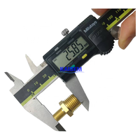 Valve de remplissage de réservoir d'air en laiton NPT 1/4 pouce, valve Schrader NPT 1/4 pouce pour réservoir sous pression avec capuchon en plastique à noyau intégré