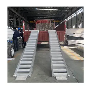 Folding Aluminum Ram Aluminium Loading Ramp Atv Aluminum loading ramps for excavators with capacity 4ton/pair