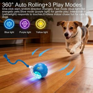 Hot Sale New Bird Sound Motion-Activated Rechargeable Silicone <b>ABS</b> Smart Self-Rolling Interactive Automatic Moving Cat Toy Ball - Product Image 3