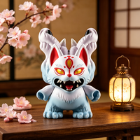Nouvelle figurine d'action Q-version en vinyle souple mat personnalisé, renard à neuf queues, dégradé blanc-bleu, en PVC, pour collection et exposition