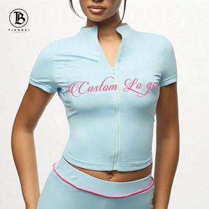 <span class=keywords><strong>Completo</strong></span> Set Estivo 2026 da <span class=keywords><strong>Donna</strong></span>: Abbigliamento Streetwear Personalizzato, Set da Allenamento con Giacca Raglan a Maniche Corte con Zip <span class=keywords><strong>e</strong></span> <span class=keywords><strong>Pantaloncini</strong></span> (2 Pezzi) - Product Image 2