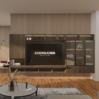 Lemari TV Modular Modern Custom - Furnitur Ruang Tamu - Dukungan Gambar Proyek Apartemen Villa - Solusi Rumah Lengkap Custom