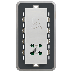 เต้ารับเครื่องโกนหนวดแนวตั้งแบบคู่ รองรับแรงดันไฟฟ้า 230V และ 120V - Product Image 1