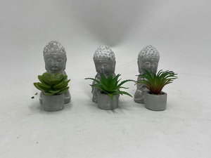 Decoración del hogar simulación planta suculenta cemento bonsái estatua de <span class=keywords><strong>Buda</strong></span> macetas de cerámica macetas para plantas - Product Image 6