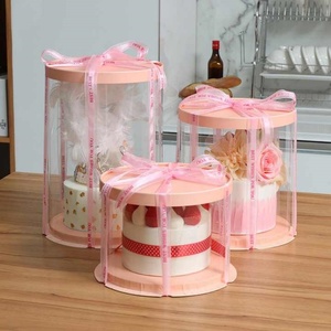 Wholesale Price Transparent Three-in-one Gift Packaging <b>Boxes</b> Cake Box - Product Image 1