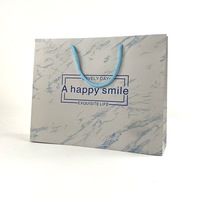 Sacs fourre-tout réutilisables écologiques en papier à motif marbré avec poignées pour emballage cadeau d'anniversaire, de mariage ou de fête
