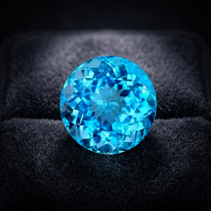 Alta calidad 1mm corte brillante Natural para Topacio Azul suizo facetado piedra preciosa suelta precio de fábrica al por mayor IGI por pieza - Product Image 1