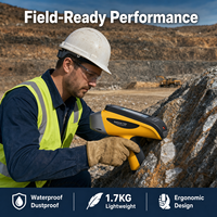 Analyseur de minerais portable XRF avec cartographie GPS et batterie de 27 000 mAh, détecteur rapide SDD de plus de 40 éléments, précision de laboratoire de 500K CPS en terrain