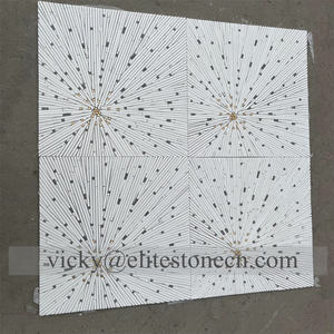 Produk baru ubin Strip mosaik, Strip mosaik desain terbaik campur, strip mosaik marmer dengan harga kompetitif - Product Image 2