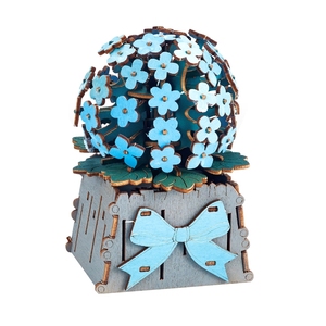 Vente chaude usine : <span class=keywords><strong>Puzzle</strong></span> en bois <span class=keywords><strong>3D</strong></span> à assembler soi-même, 82 pièces, motif fleurs et boules brodées - Product Image 1