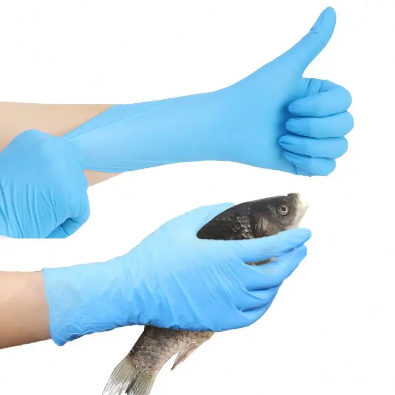 Nitrile kiểm tra găng tay Găng tay Vinyl bột miễn phí 100 Nitrile dùng một lần y tế thi glovees