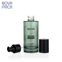 100ml 120ml 150ml bouteille de pulvérisation en verre de couleur personnalisée bouteille de pulvérisation d'huile corporelle avec bouchon noir