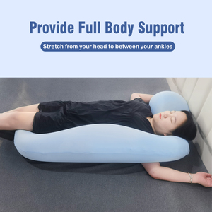 Ergonomic Full Body Pregnancy Pillow - Multi-Purpose <b>Memory</b> <b>Foam</b> Support Pillow for Back, Hip, Leg & Neck Pain Relief - Product Image 1
