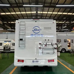 Truk Camper mewah truk Motorhome SAIC baru 4x2 6AT 150hp Diesel tangan kiri motorhome