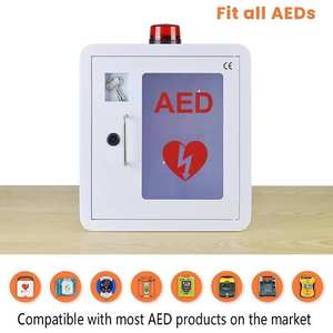 ארון רפואה מתכת, רכוב, עזרה ראשונה ארון אחסון דפיברילטור עם מפתח ותאורה חירום - Product Image 5