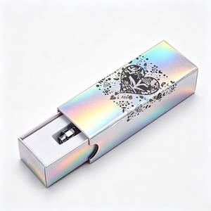 Custom CR 1Gram Paper Cardboard Packaging <b>Boxes</b> <b>Empty</b> 3ml Vial with EVA Insert Child Resistant Drawer Paper Box PVC Clear Window - Product Image 2