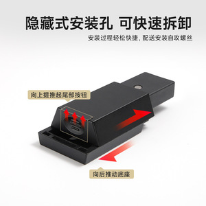 Door Catch Heavy Duty Zinc Alloy Magnetic Black Minimalist Design For Stone And Room Doors - Product Image 4
