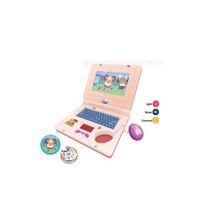 Hot selling Tiktok Early educational toys portable laptop computers learning machine kids with mouse girl toy