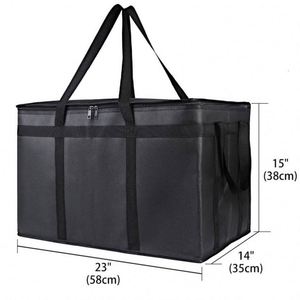 Nouvelle sacoche isotherme carrée 79L pour livraison de pizzas, sacs de transport épais pour aliments, glacière en aluminium pour moto - Product Image 2