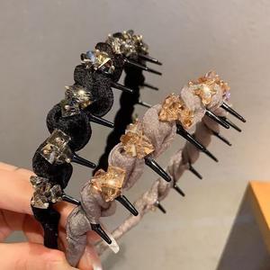 ที่คาดผมตาข่ายประดับเพชรหรูหรา อุปกรณ์เสริมผมพลาสติกสำหรับผู้หญิง/งานปาร์ตี้/เจ้าสาว - Product Image 4