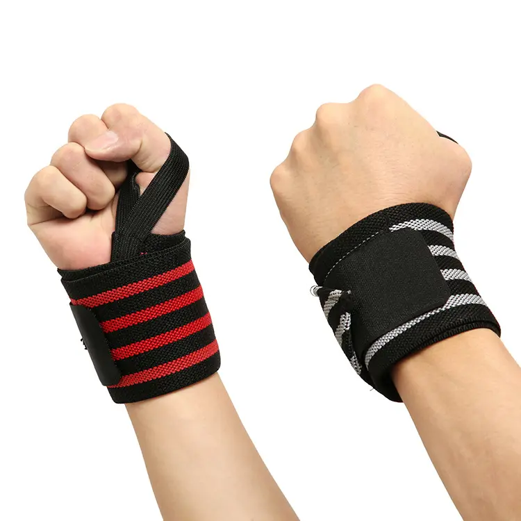 Bracelet de sport à enroulement en gros Deadlift hommes et femmes Bracelet de fitness sangles de poignet d'haltérophilie Bandage