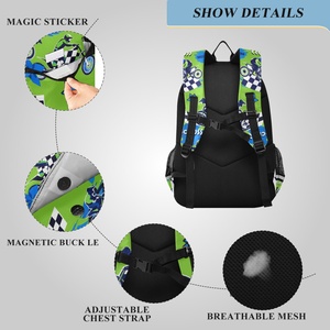 Unisex Lightweight Custom Cartoon <b>Backpack</b> Zipper Closure <b>Large</b> <b>Capacity</b> Schoolbag Primary Secondary Student School <b>Backpack</b> - Product Image 3