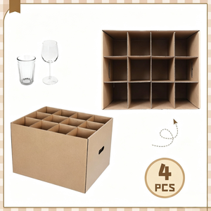 Boîte de déménagement en carton ondulé épais avec poignée pour <span class=keywords><strong>verres</strong></span> à vin et verrerie, pour articles de cuisine et articles ménagers - Product Image 2