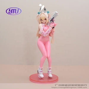 Super Rabbit <span class=keywords><strong>Anime</strong></span> Girl Original Art Standing Pose Rosa Linda figura modelo estatua coleccionable 2D regalo muñeca acción juguete Kawaii - Product Image 6