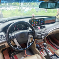 Écran double pour tableau de bord numérique de voiture, GPS de navigation pour Honda Accord 8ème génération, lecteur multimédia
