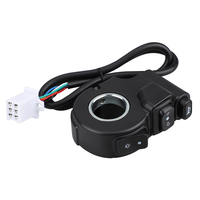Interrupteur de guidon de moto et de vélo électrique 22 mm, 12 V, étanche IP54, 3 en 1, phare, clignotant, klaxon, avec câble de connexion