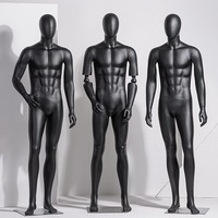 Mannequin de vitrine haut de gamme en fibre de verre pour homme, gris, avec bras flexibles, idéal pour les magasins de vêtements