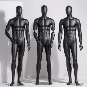 Maniquí de Fibra de Vidrio de Alta Gama para <span class=keywords><strong>Hombre</strong></span>, Color Gris, con Brazos Flexibles, para Exhibición en Tiendas de Ropa - Product Image 2