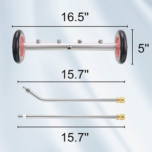 Brosse à eau à jet d'eau détachable rose avec rallonge de 16 pouces pour nettoyeur haute pression, pour voiture et jardin - Product Image 5