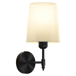 Lámparas de pared con control táctil LED, montaje en pared, cuerpo de hierro E26, pantalla blanca, 3 años de garantía, para dormitorio, sala de estar, oficina, pasillo - Product Image 5