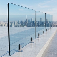 Balustrade en verre massif de style victorien industriel HZD de haute qualité, verre trempé feuilleté, finition polie, haute résistance