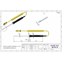 Handheld Surface Thermocouple Probe Durable Fast Response Thermocouple for Gas Liquid Melt and Frozen Food Temperature Detection
