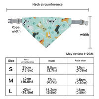 Nouveautés : Bandanas personnalisés imprimés avec des dessins animés, design carré, accessoires pour animaux de compagnie, bandanas tendance pour chiens et chats