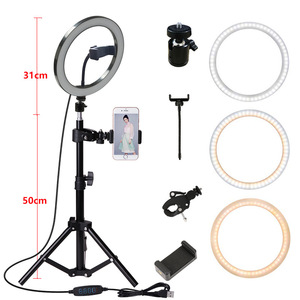 Anneau lumineux <span class=keywords><strong>Led</strong></span> 10 "/26cm, avec trépied, <span class=keywords><strong>lampe</strong></span>, éclairage annulaire <span class=keywords><strong>pour</strong></span> photographie, <span class=keywords><strong>vidéo</strong></span> Youtube, téléphone - Product Image 2