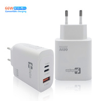 Chargeur rapide multi-ports USB A+C+L 66W ignifuge avec PD/QC3.0 pour ordinateurs portables et téléphones mobiles