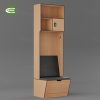 Casiers de luxe Cartmay pour joueurs de football, club sportif, armoires de rangement élégantes en HPL imperméable avec serrure RFID et sièges
