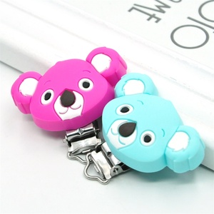 Handmade Tùy Chỉnh Chuỗi Phụ Kiện Silicone Phẳng Đen Kim Loại Núm Vú <span class=keywords><strong>Clip</strong></span> - Product Image 6