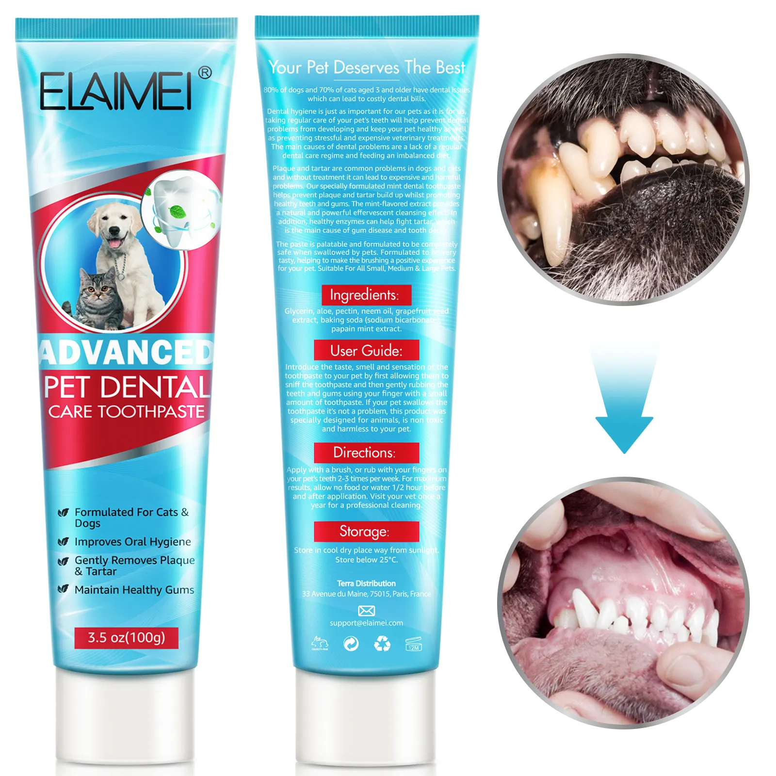 Private Label Bulk Professional Oral Cleaning Fresh Mint Pet Toothpaste Pet Dental Care Toothpaste for Dogs and Cats