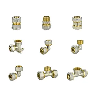 IFAN PEX AL PEX Pipe Fittings 16-32MM Equal And Reducing Elbow Brass Compression Fitting Water Tube Pex Fitting
